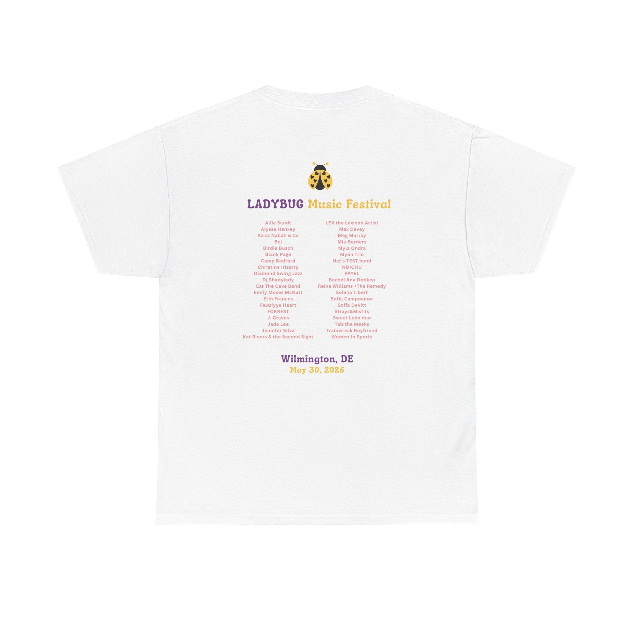 Music Festival Tee — "Ladybug Music Festival" Lineup Concert Shirt