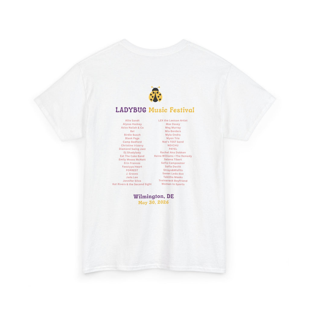 Music Festival Tee — "Ladybug Music Festival" Lineup Concert Shirt