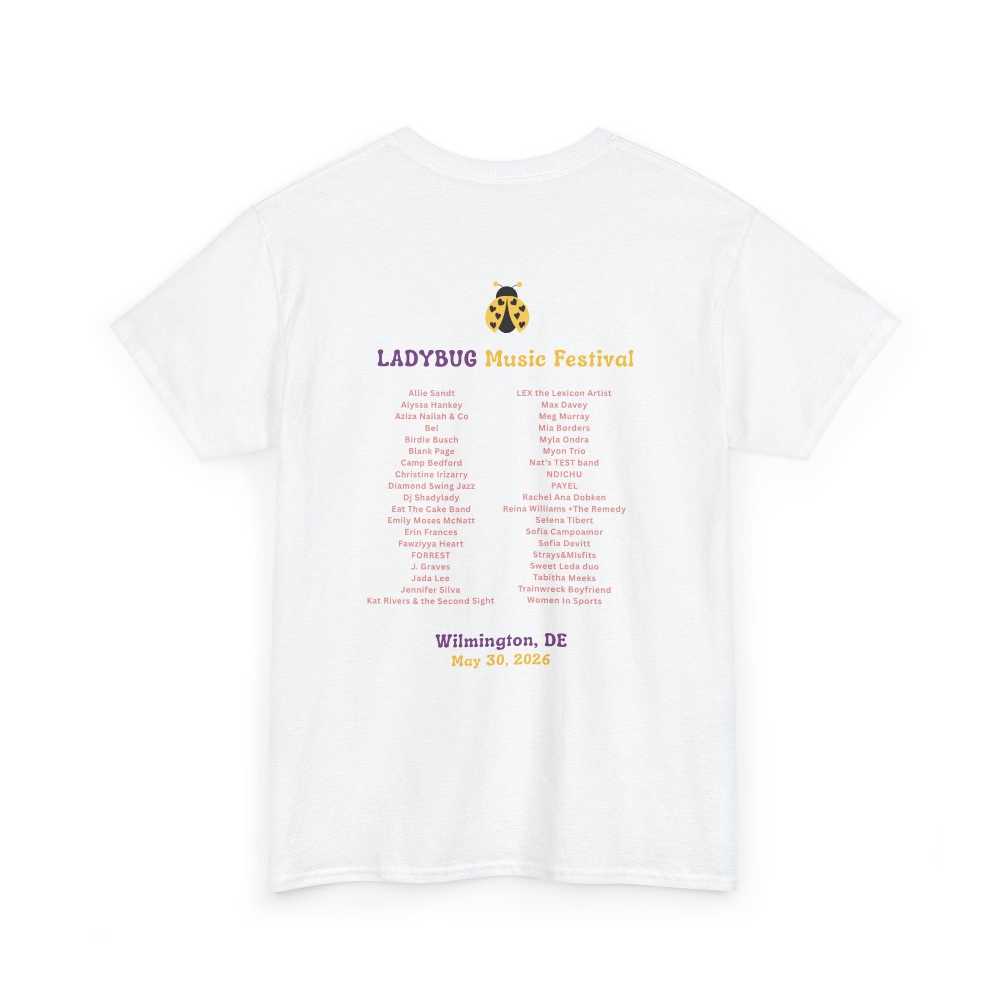 Music Festival Tee — "Ladybug Music Festival" Lineup Concert Shirt